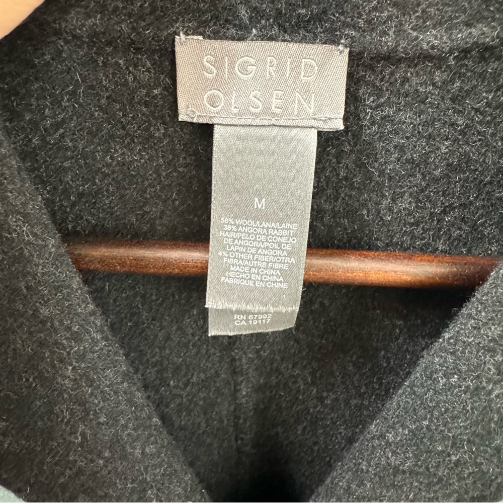 Sigrid Olsen reversible gray blue wool angora jacket coat - Picture 7 of 10